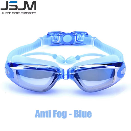 JSJM Professional Swimming Goggles Adult Anti-Fog Swim Glasses Waterproof Adjustable Silicone Swimming Glasses Eyewear Men Women